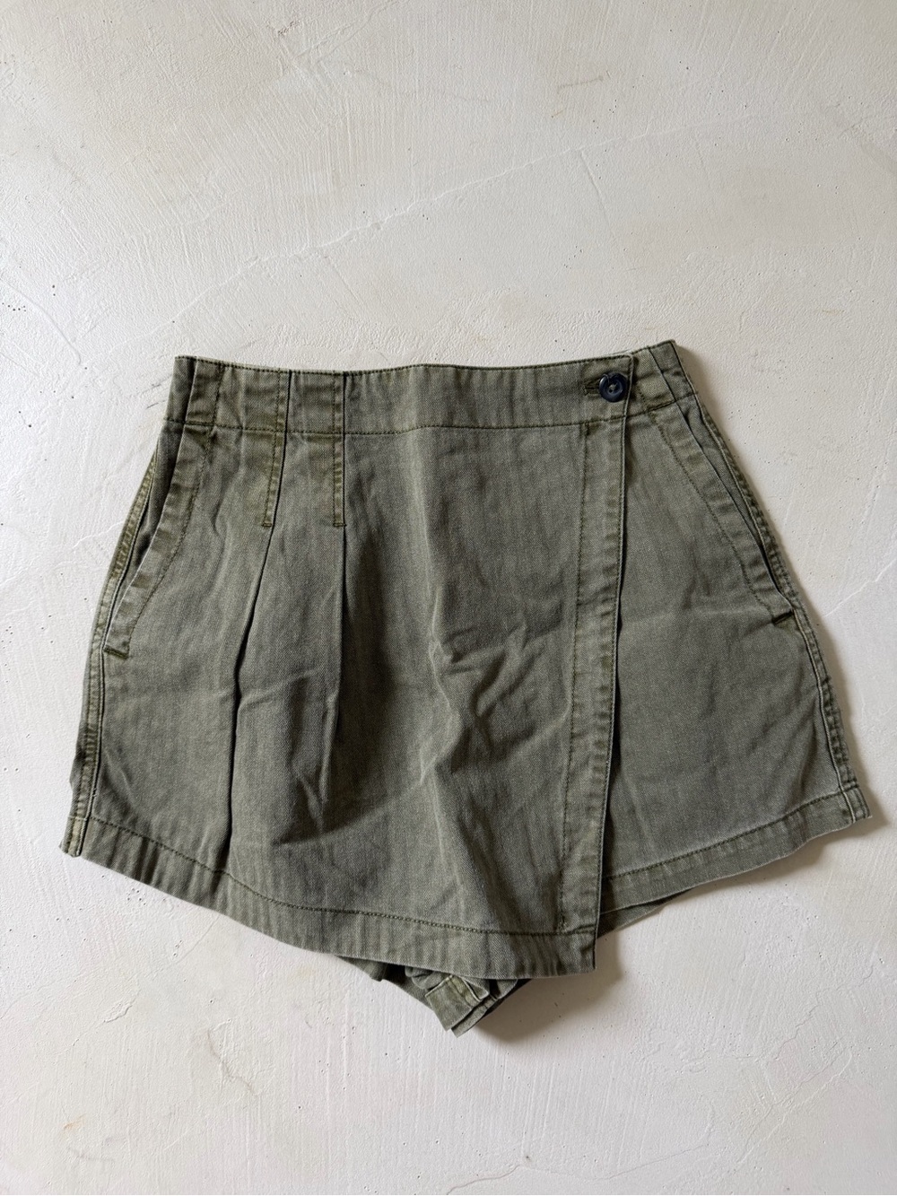 Free People Olive Wrap Utility Skort